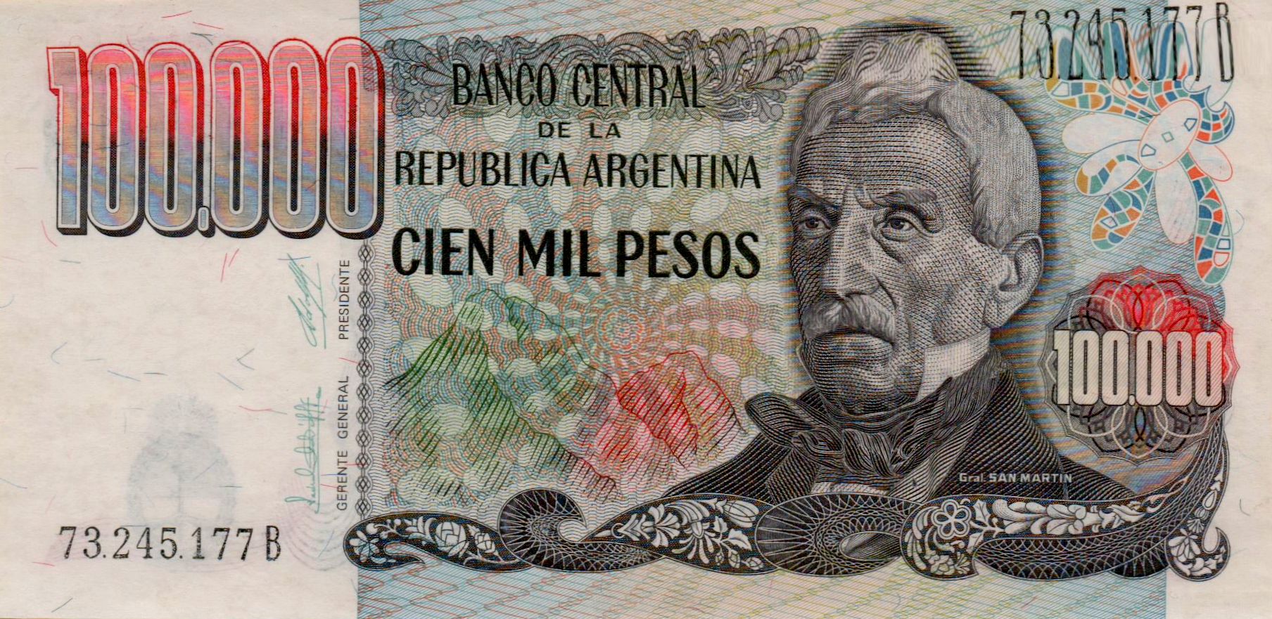 Argentina 100000 1976 UNC P-308/b
